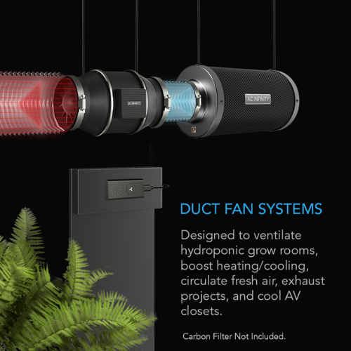 Cloudline S10, Quiet Inline Duct Fan System with Speed Controller, 10 Inch