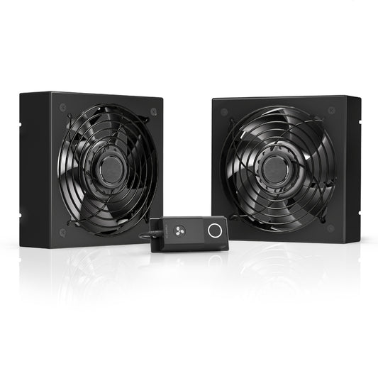 Rack Roof Fan Kit, Dual Cooling-Fans With Speed Controller