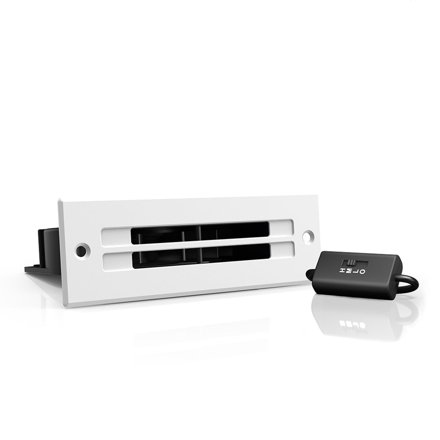 Cabinet Ventilation Grille White, 6 Inch Low-Profile