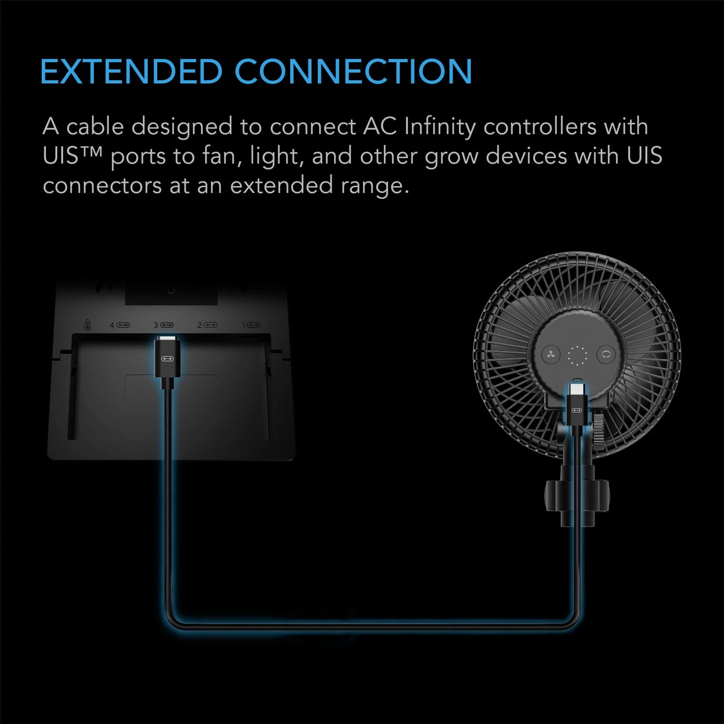 UIS To UIS Extension Cable, Male To Male, 10 Ft.