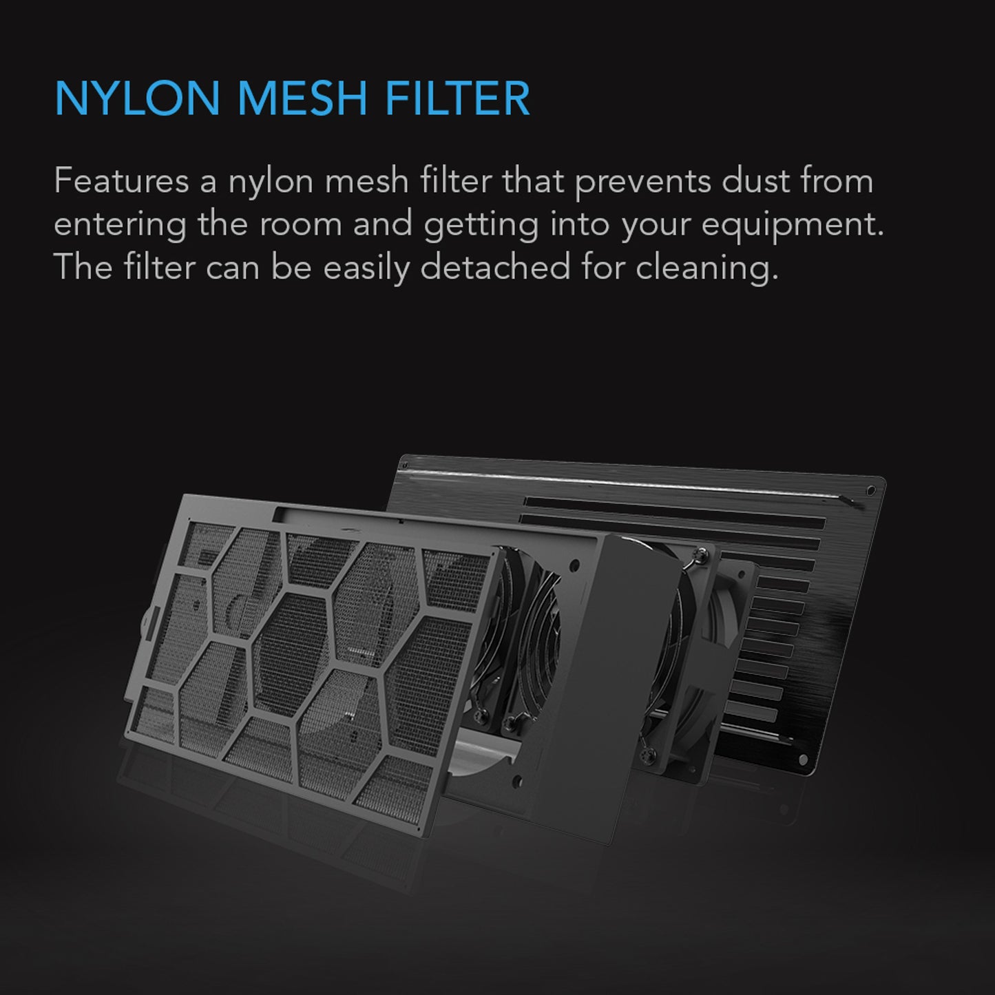 Airframe T7-N White, Av Equipment Closet And Room Fan System 17", Intake