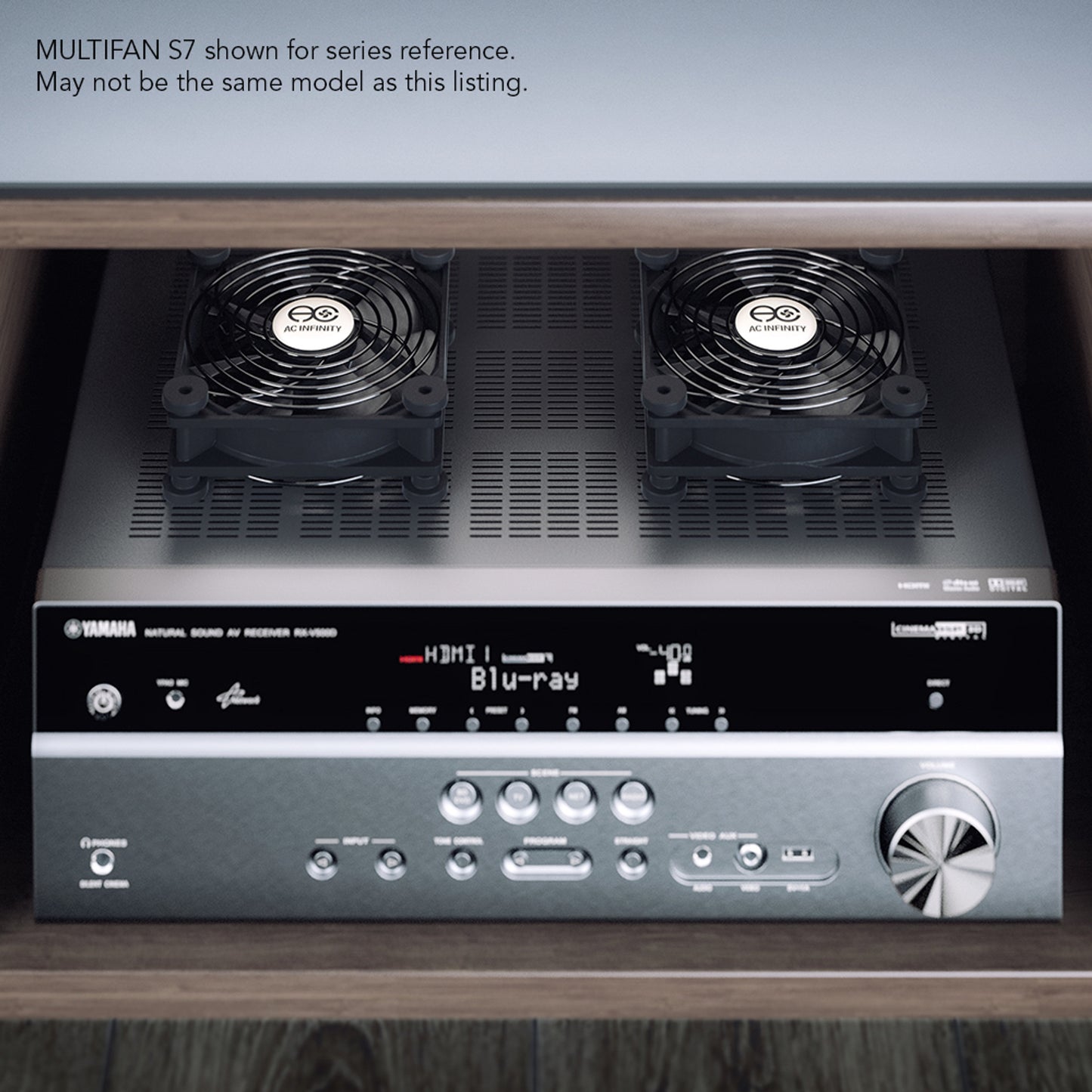 Multifan S7, Quiet USB Cooling Fan, Dual 120MM