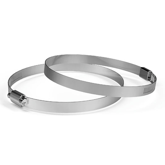 Stainless Steel Duct Clamps, 4-Inch, Two Pack