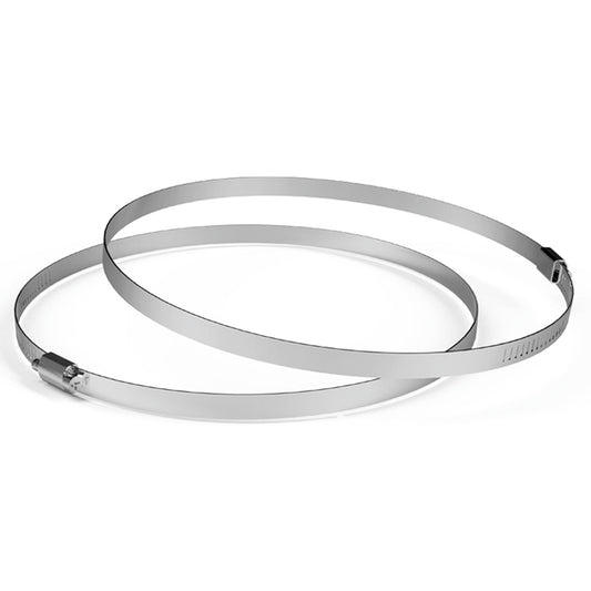 Stainless Steel Duct Clamps, 10-Inch, Two Pack