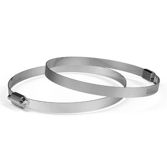 Stainless Steel Duct Clamps, 6-Inch, Two Pack
