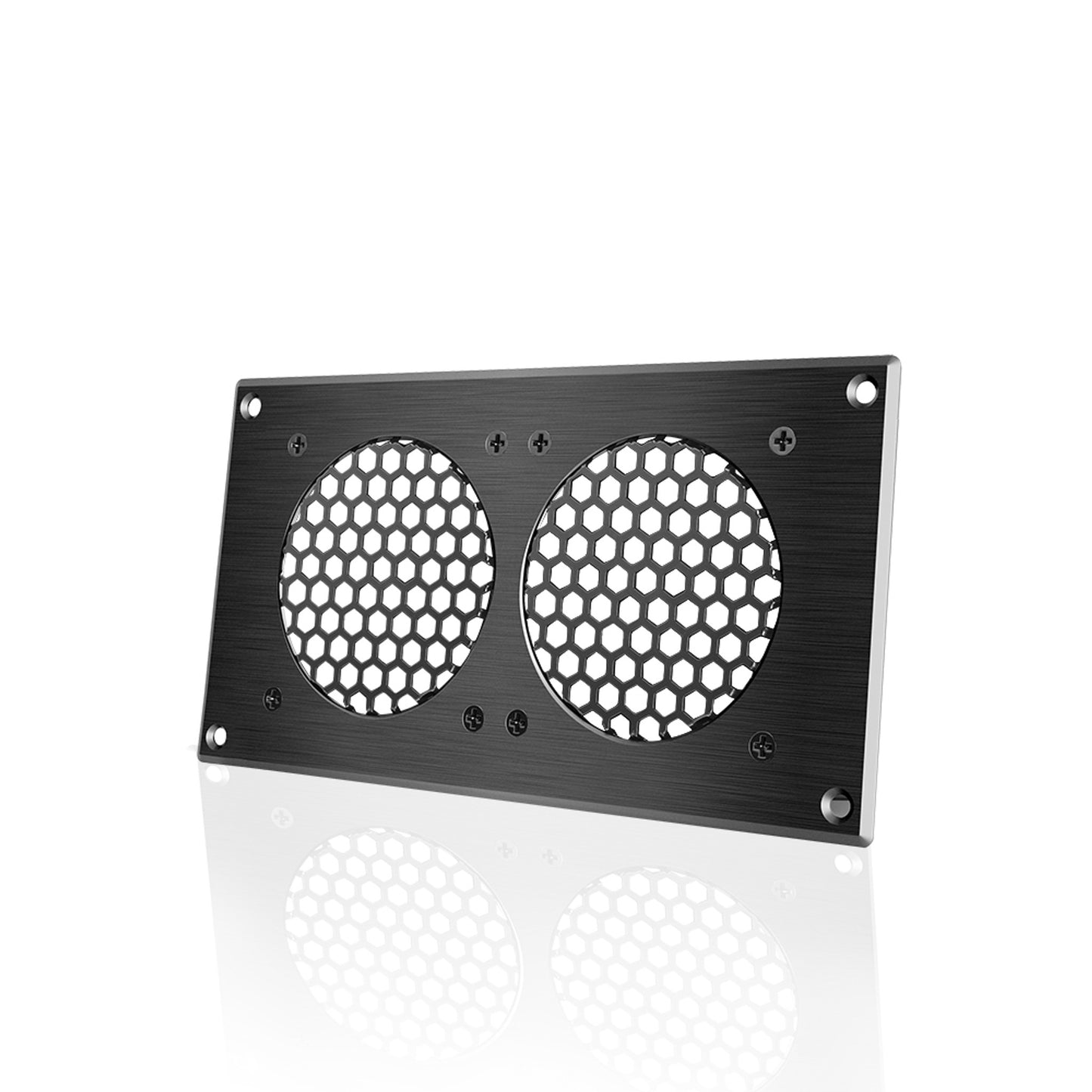 Cabinet Ventilation Grille Black, 8 Inch