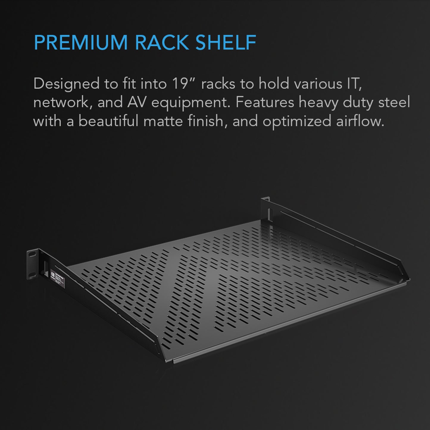 Vented Cantilever 1U Rack Shelf 14"
