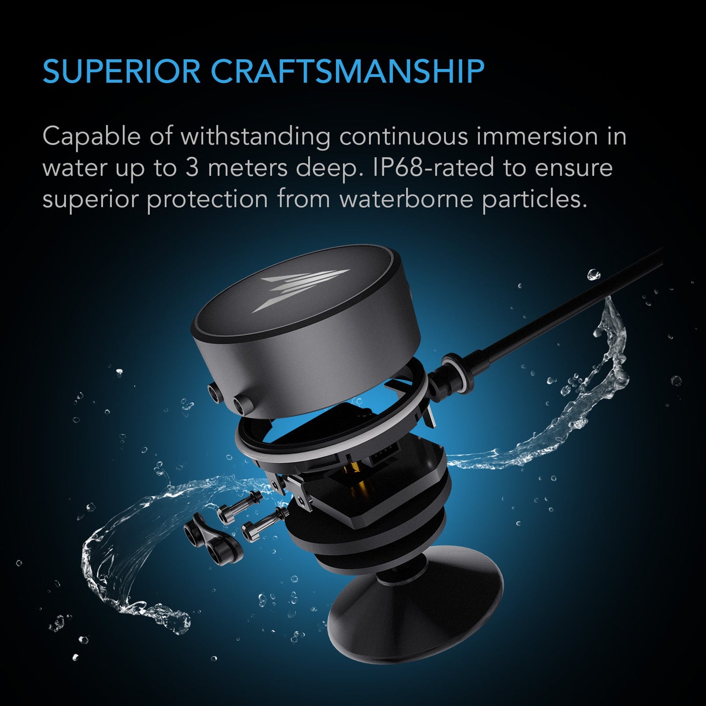 Water Sensor Exclusively for Controller AI+, Liquid Presence Detection, IP68-Water Resistant