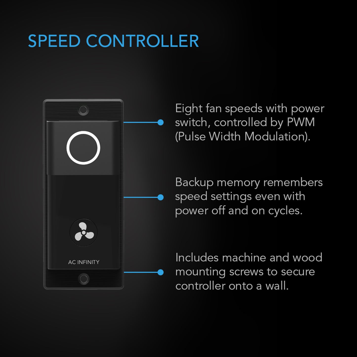 Rack Roof Fan Kit, Dual Cooling-Fans With Speed Controller