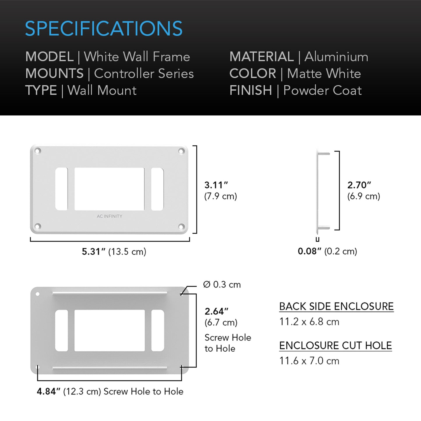 White Controller Frame