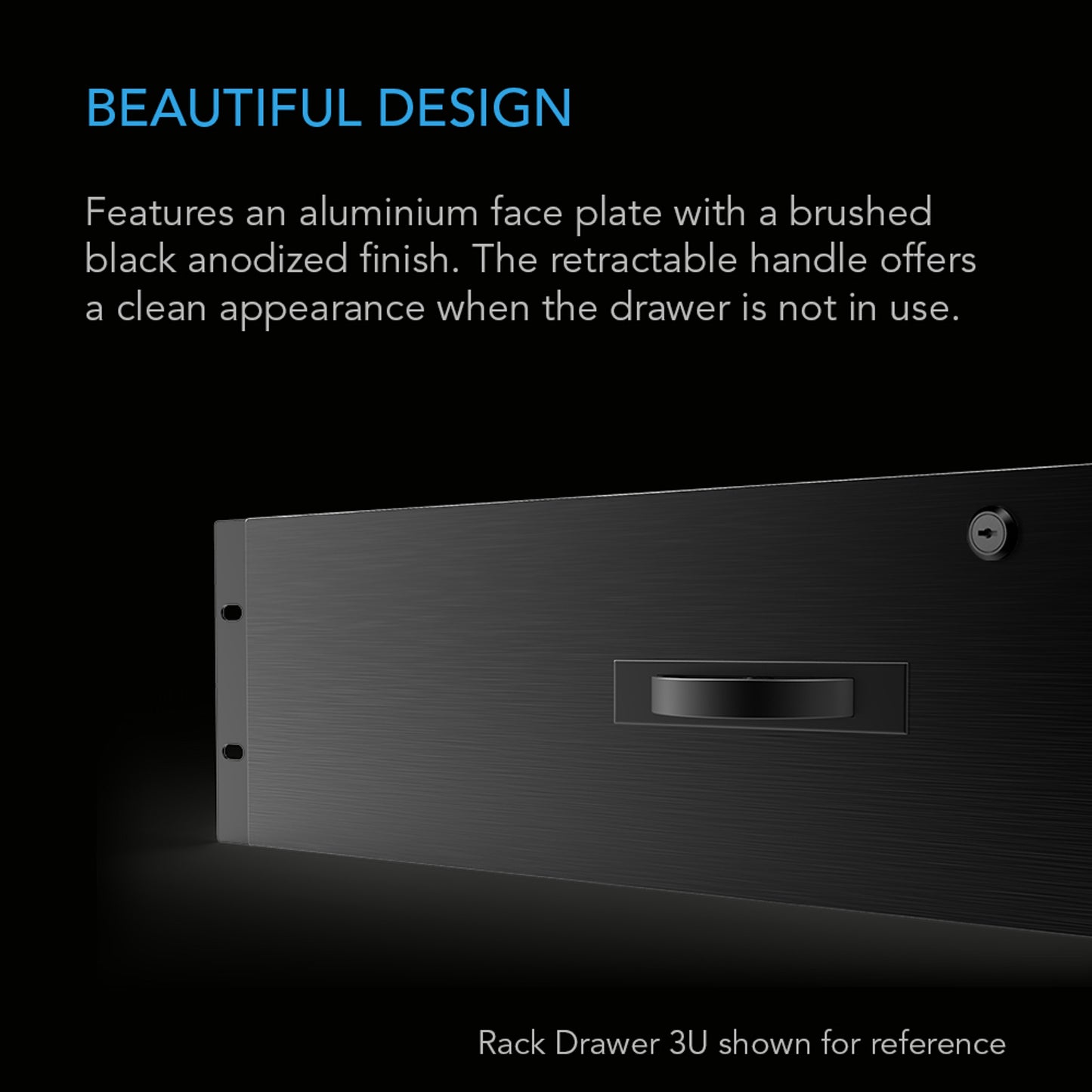 Heavy-Duty Rack Drawer With Aluminum Faceplate, 2U