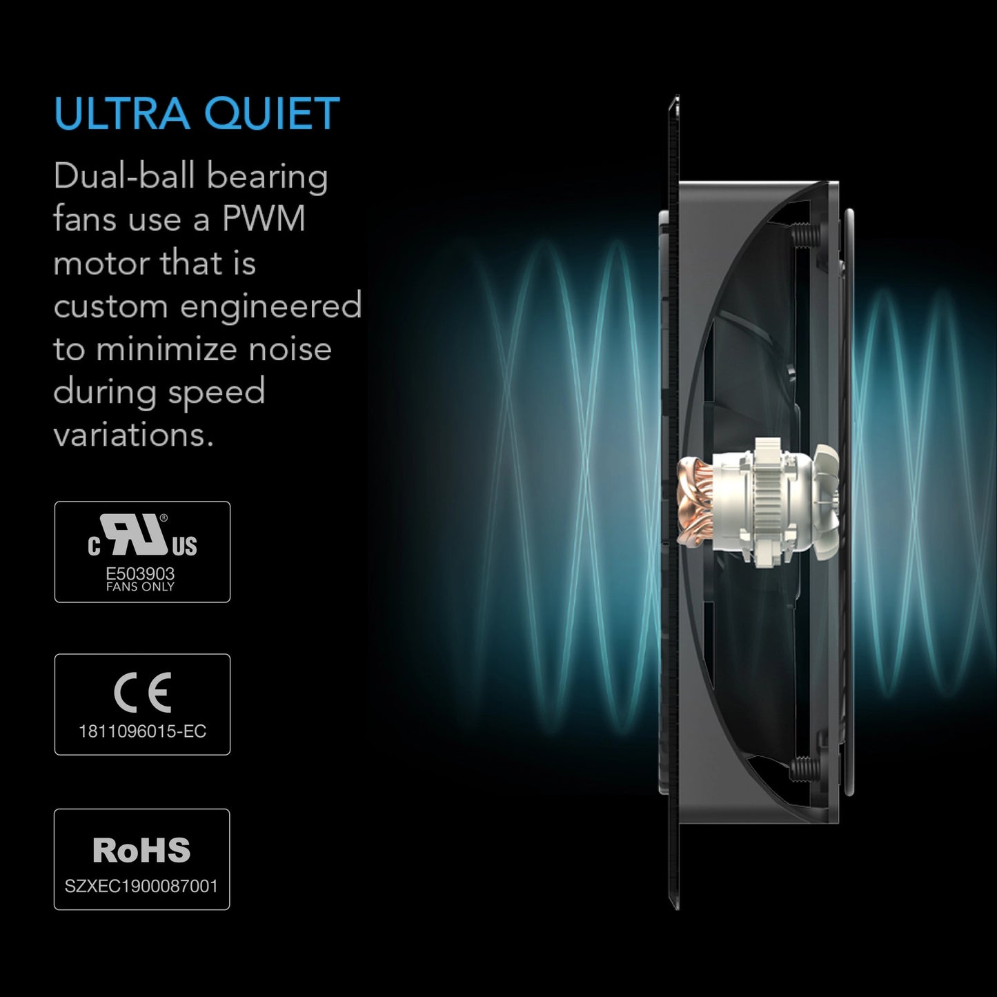 Airplate T8, Home Theatre and AV Quiet Cabinet Cooling Dual-Fan System, 6 Inch