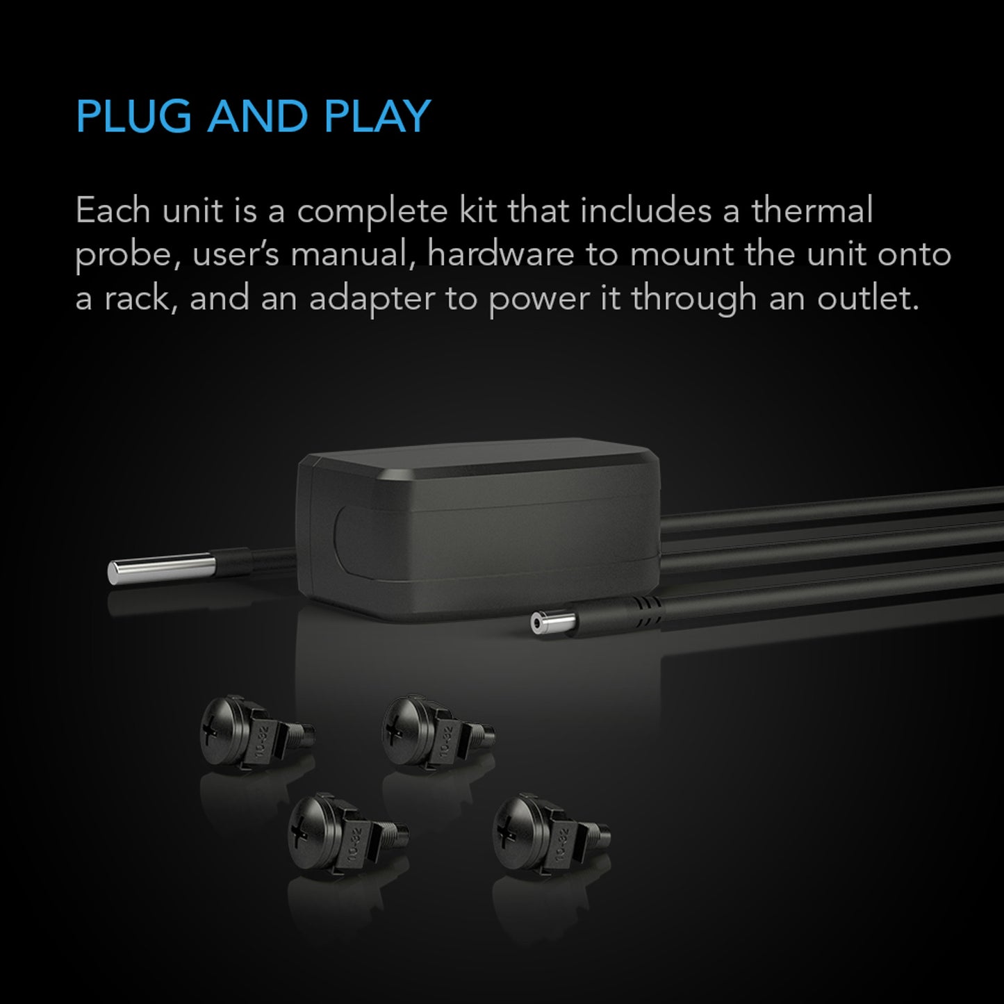 Cloudplate T1, Quiet Rack Cooling Fan System 1U, Exhaust