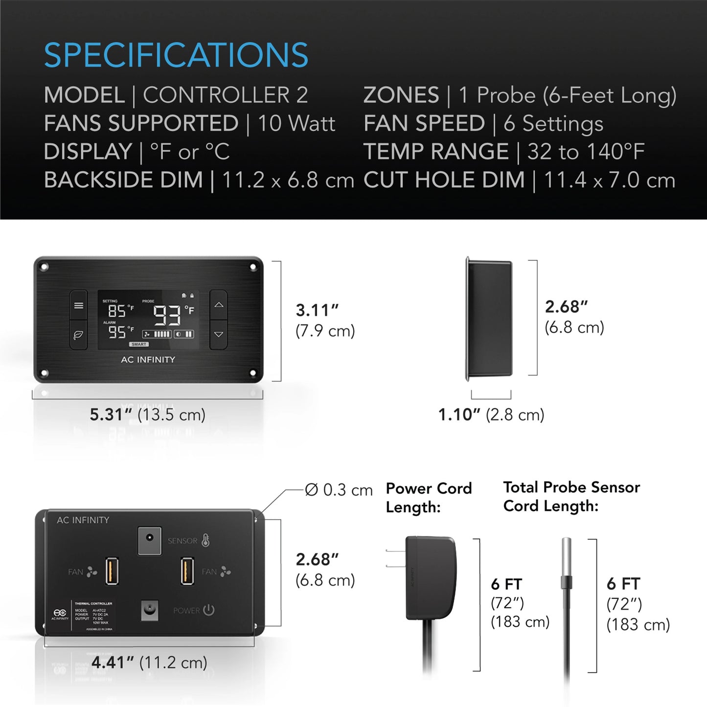 Controller 2, Intelligent Thermal Fan Controller, Single Zone